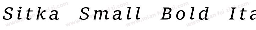 Sitka Small Bold Italic字体转换